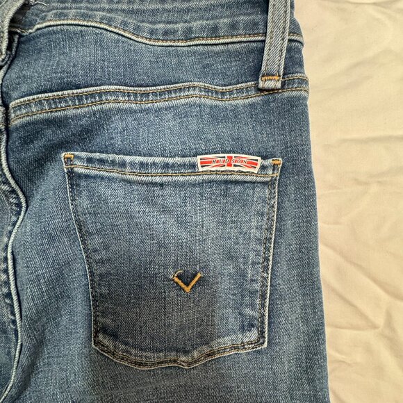 EUC Hudson Jeans Heidi Flare Distressed Hem Women’s Size 26 Blue Denim - Picture 6 of 7